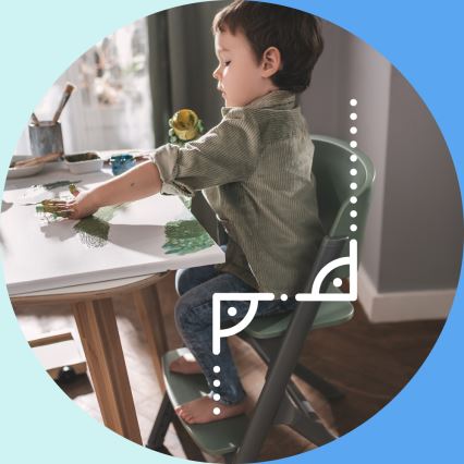 KINDERKRAFT SELECT - Krzesło do jadalni dla dzieci 3w1 LIVY Premium dąb + leżak CALMEE