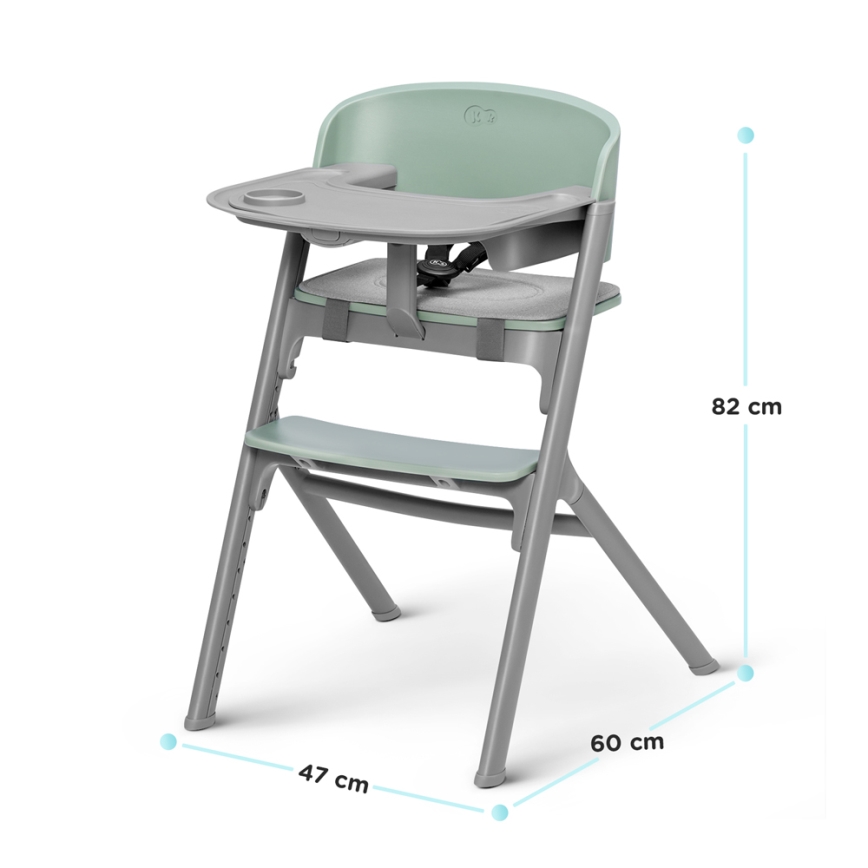 KINDERKRAFT SELECT - Krzesło do jadalni dla dzieci 3w1 LIVY Premium Aster pink + leżak CALMEE