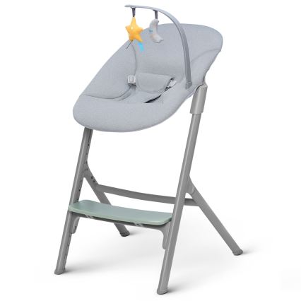 KINDERKRAFT SELECT - Krzesło do jadalni dla dzieci 3w1 LIVY Premium Olive green + lehátko CALMEE