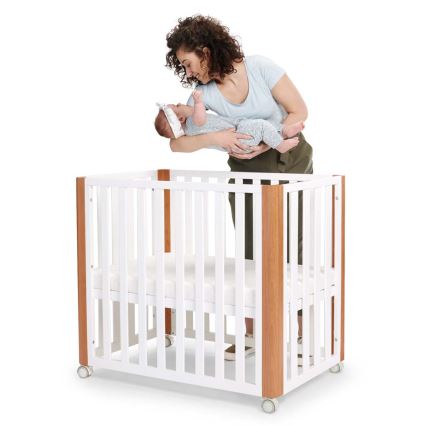 KINDERKRAFT SELECT - Łóżeczko dziecięce 4w1 KOYA Premium buk/sosna