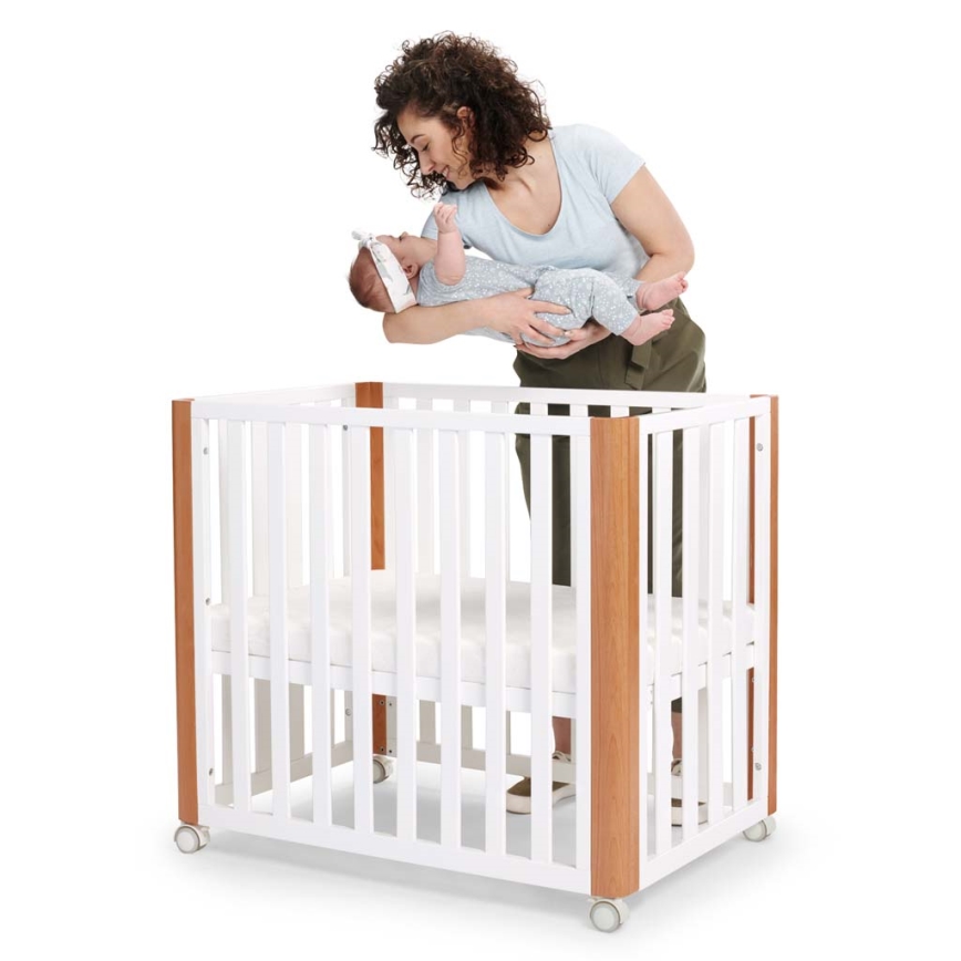 KINDERKRAFT SELECT - Łóżeczko dziecięce 4w1 KOYA Premium buk/sosna
