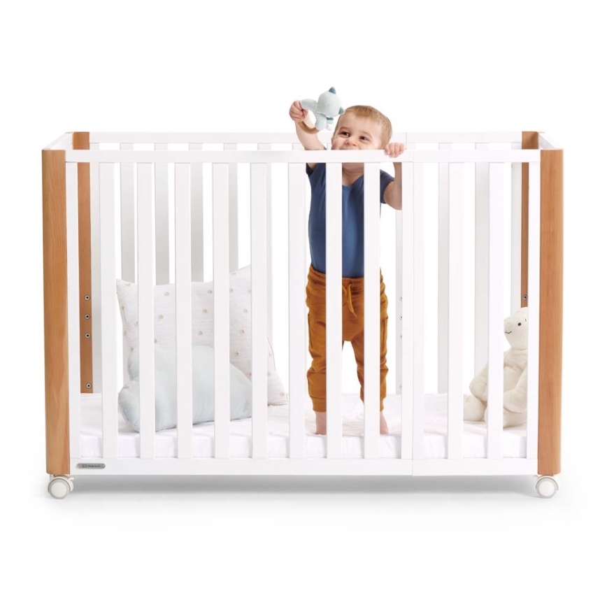 KINDERKRAFT SELECT - Łóżeczko dziecięce 4w1 KOYA Premium buk/sosna