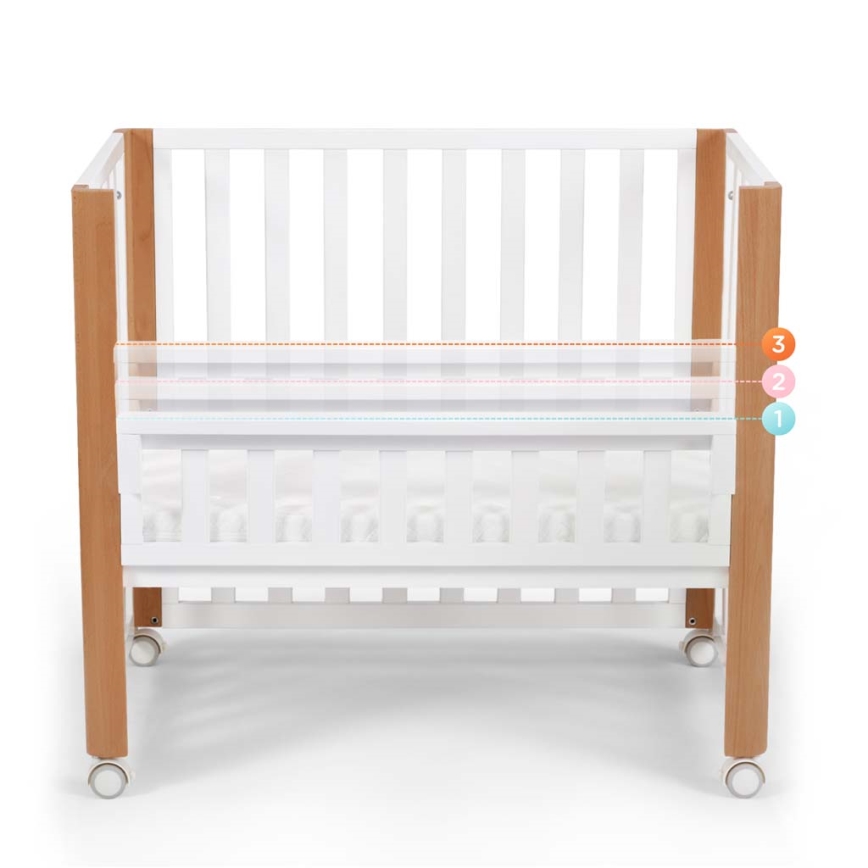 KINDERKRAFT SELECT - Łóżeczko dziecięce 4w1 KOYA Premium buk/sosna
