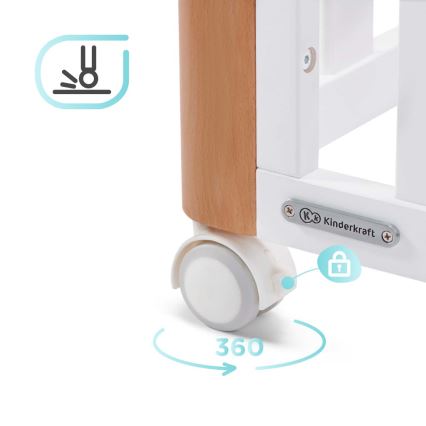 KINDERKRAFT SELECT - Łóżeczko dziecięce 4w1 KOYA Premium buk/sosna