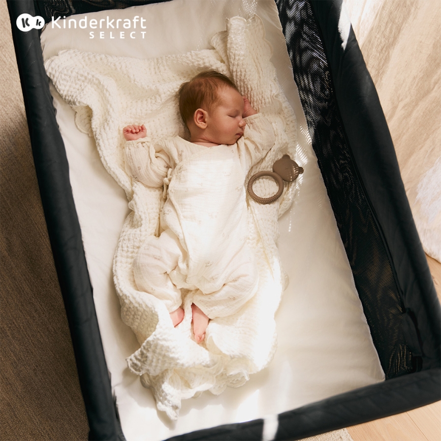KINDERKRAFT SELECT - Łóżeczko turystyczne MOON DREAM czarny