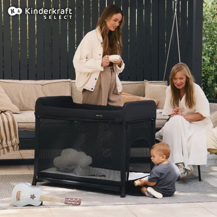 KINDERKRAFT SELECT - Łóżeczko turystyczne MOON DREAM czarny