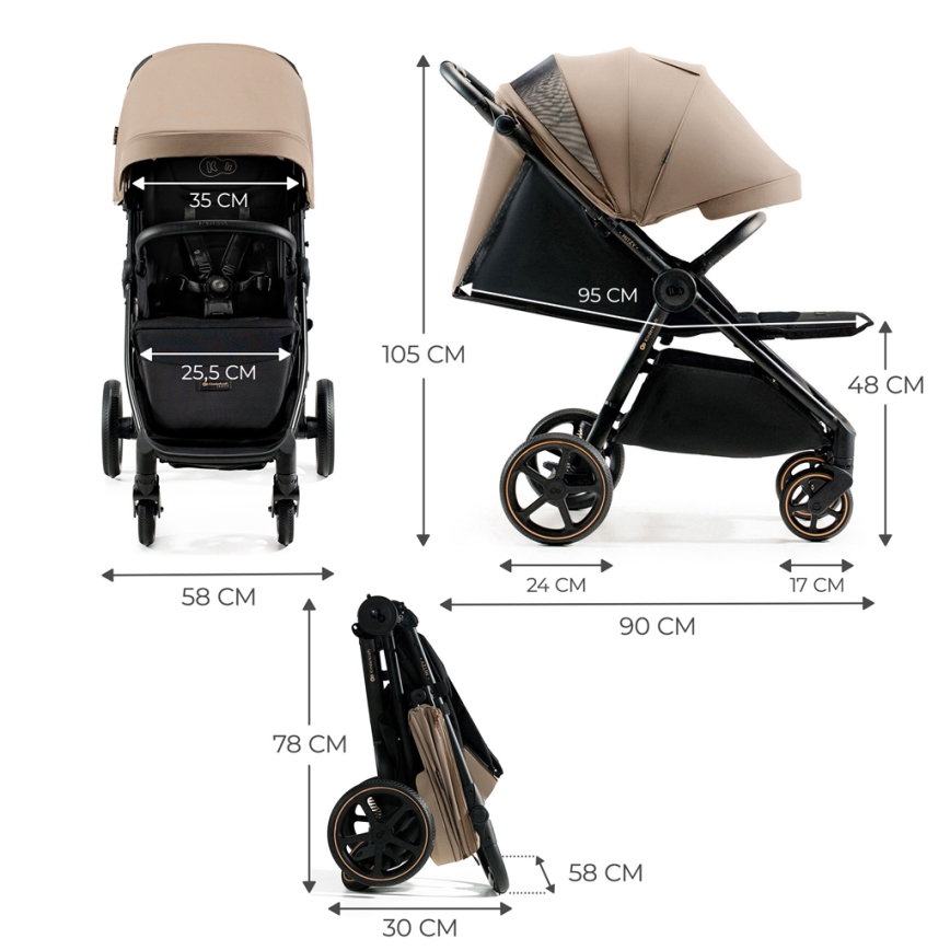 KINDERKRAFT SELECT - Wózek MITZY Linen beżowy