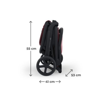 KINDERKRAFT SELECT - Wózek spacerowy NUBI 3 Dark Ruby