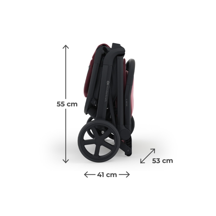 KINDERKRAFT SELECT - Wózek spacerowy NUBI 3 Dark Ruby