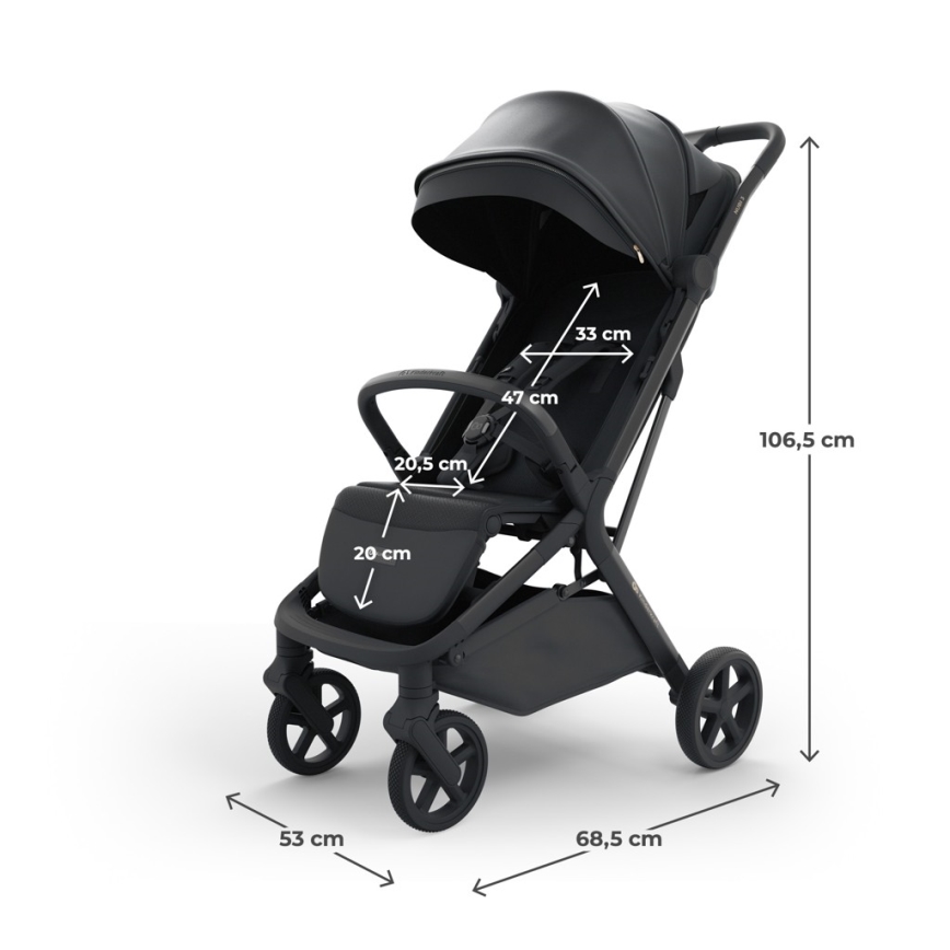KINDERKRAFT SELECT - Wózek spacerowy NUBI 3 Midnight Black