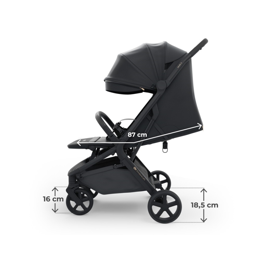 KINDERKRAFT SELECT - Wózek spacerowy NUBI 3 Midnight Black