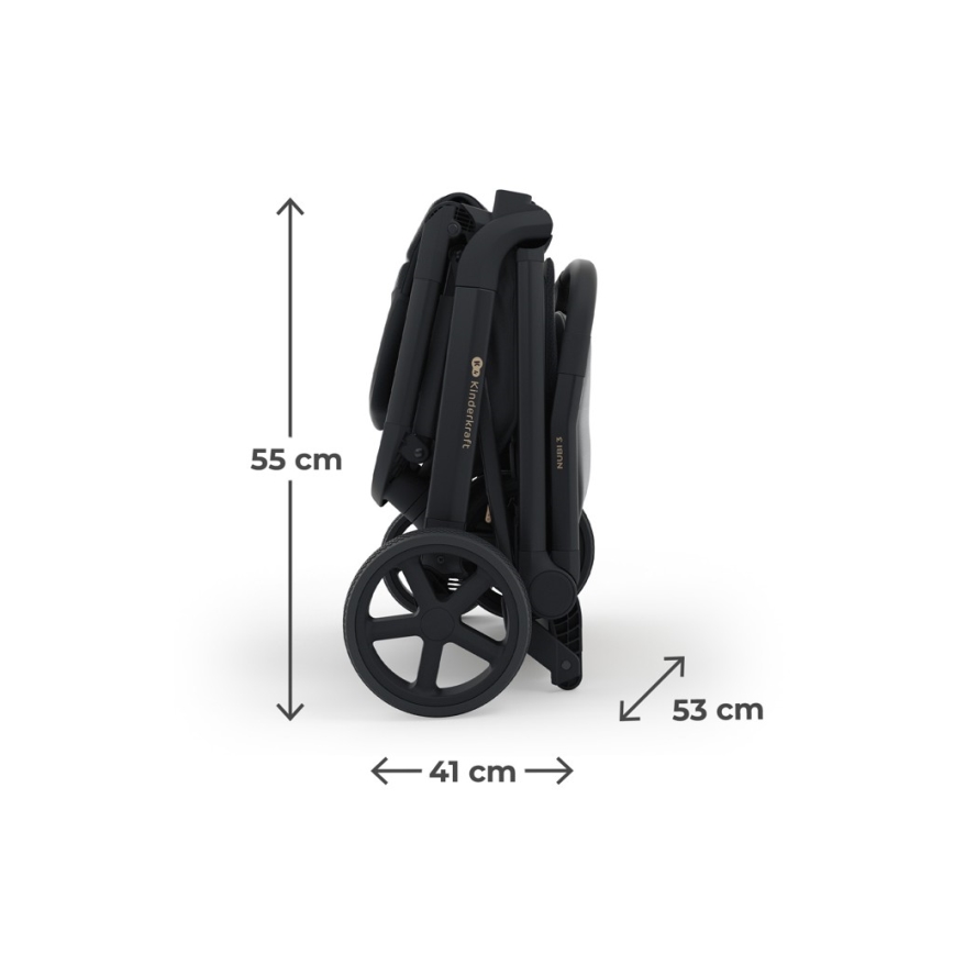 KINDERKRAFT SELECT - Wózek spacerowy NUBI 3 Midnight Black