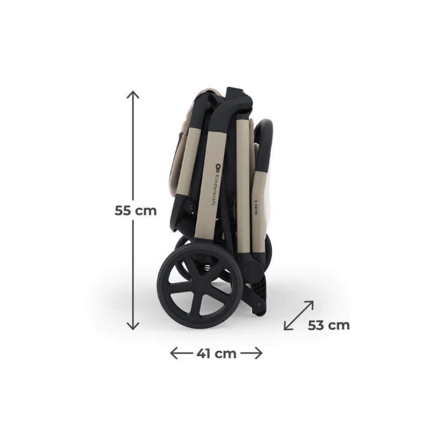 KINDERKRAFT SELECT - Wózek spacerowy NUBI 3, piaskowo-beżowy