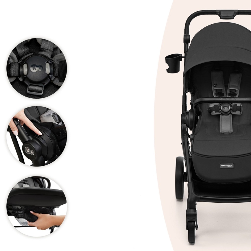 KINDERKRAFT SELECT - Wózek spacerowy YOXI Moonlight Grey