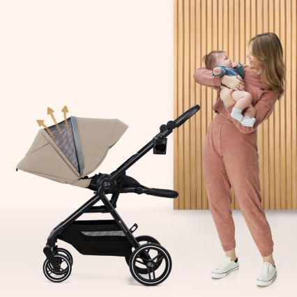 KINDERKRAFT SELECT - Wózek spacerowy YOXI piaskowy beż