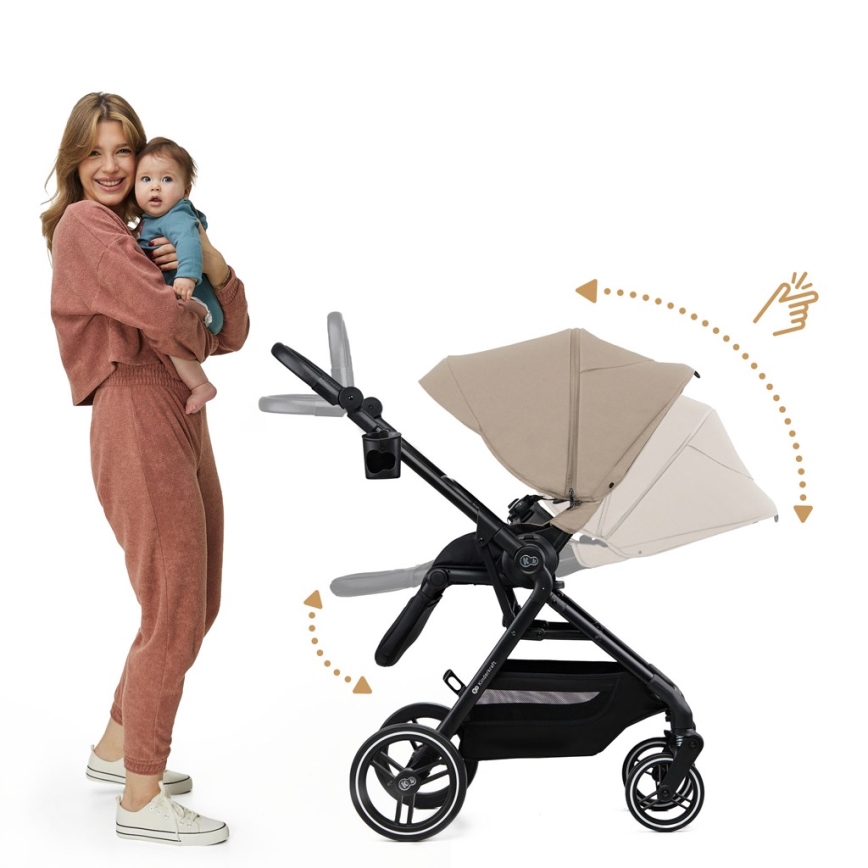 KINDERKRAFT SELECT - Wózek spacerowy YOXI piaskowy beż