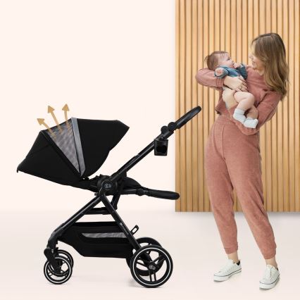 KINDERKRAFT SELECT - Wózek spacerowy YOXI Pure black