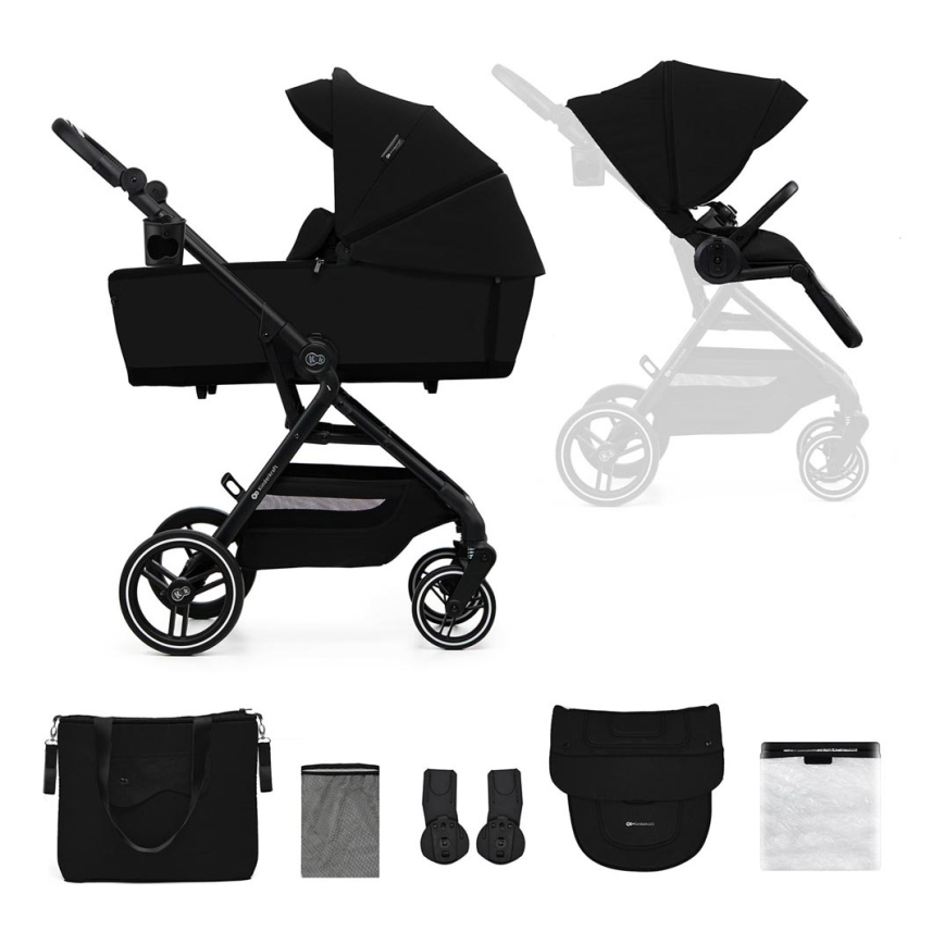KINDERKRAFT SELECT - Wózek wielofunkcyjny 2w1 YOXI Czysta czerń