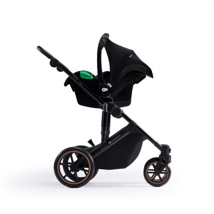 KINDERKRAFT SELECT - Wózek wielofunkcyjny 3w1 PRIME 2 Premium Ciemna  zieleń + fotelik samochodowy