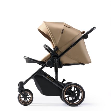 KINDERKRAFT SELECT - Wózek wielofunkcyjny 3w1 PRIME 2 Premium Sandrose beige + fotelik samochodowy