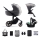KINDERKRAFT SELECT - Wózek wielofunkcyjny 3w1 PRIME 2 Premium Shadow grey + fotelik samochodowy
