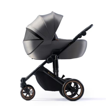 KINDERKRAFT SELECT - Wózek wielofunkcyjny 3w1 PRIME 2 Premium Shadow grey + fotelik samochodowy