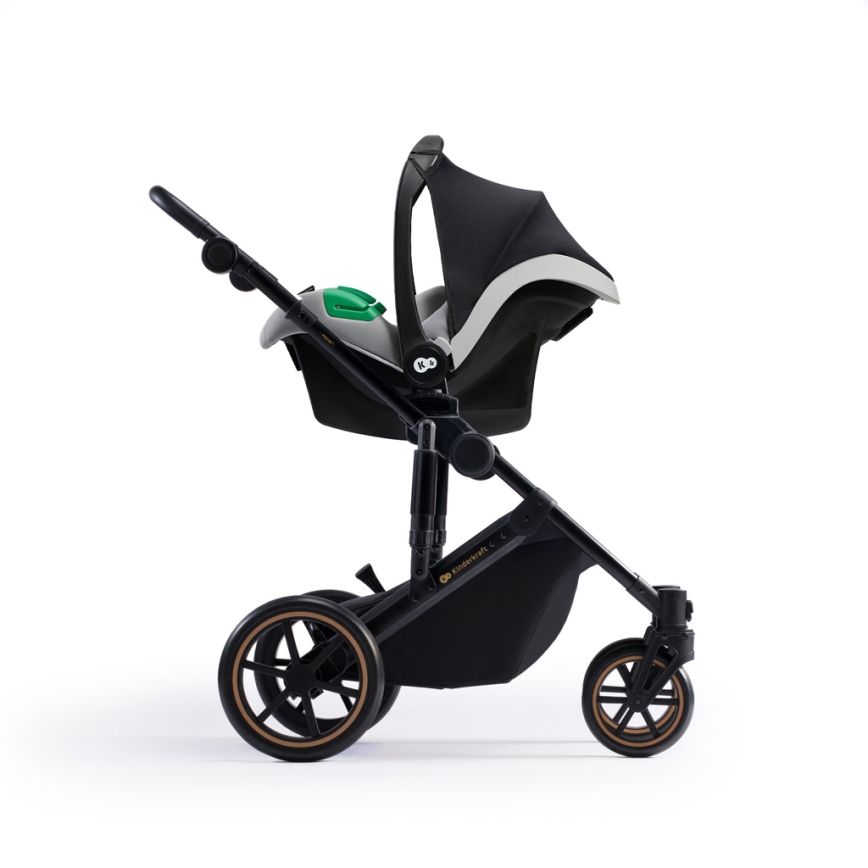 KINDERKRAFT SELECT - Wózek wielofunkcyjny 3w1 PRIME 2 Premium Shadow grey + fotelik samochodowy