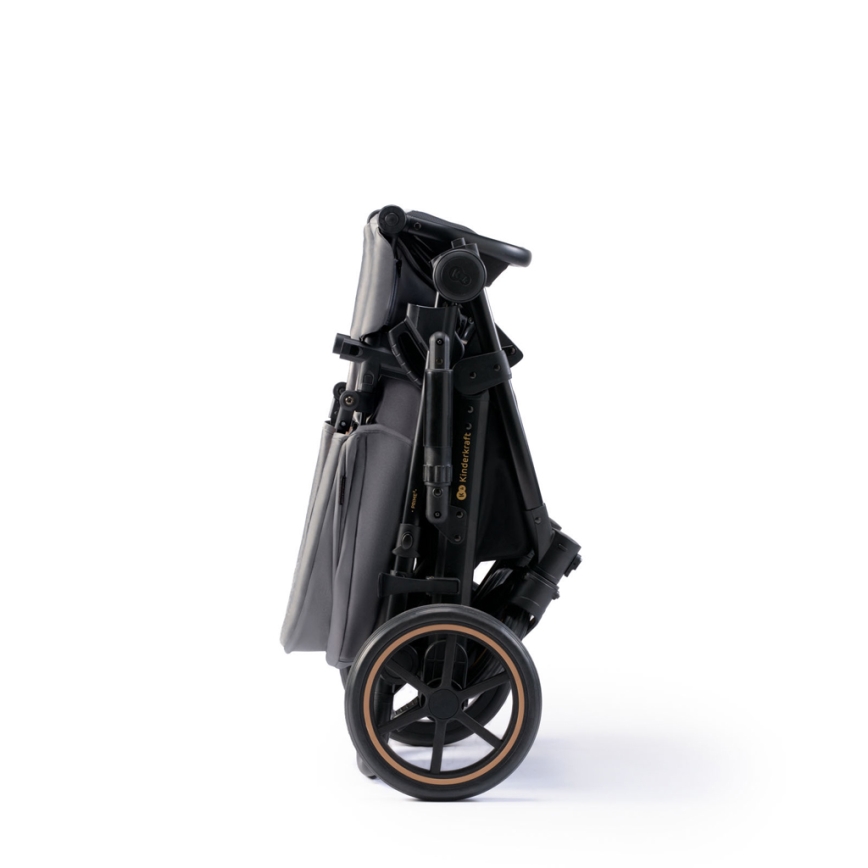KINDERKRAFT SELECT - Wózek wielofunkcyjny 3w1 PRIME 2 Premium Shadow grey + fotelik samochodowy