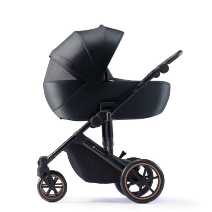 KINDERKRAFT SELECT - Wózek wielofunkcyjny 3w1 PRIME 2 Premium Wenecka czerń + fotelik samochodowy