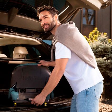 KINDERKRAFT - Składany fotelik samochodowy UNITY 2 i-Size 100-150 cm ciemnoniebieski