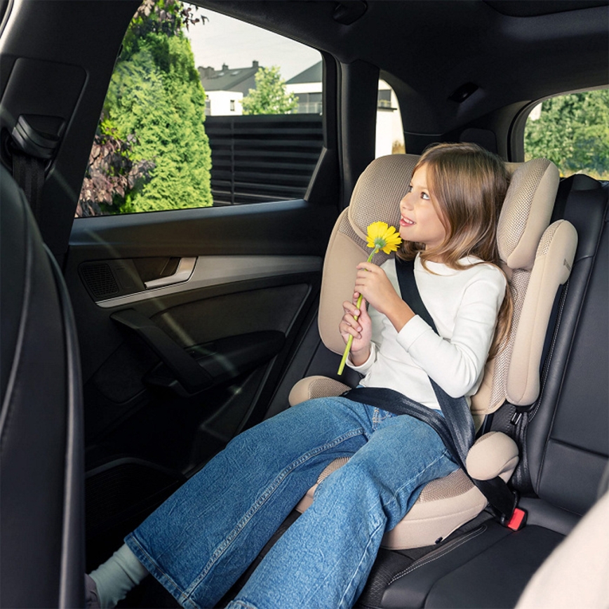 KINDERKRAFT - Składany fotelik samochodowy XPAND 2 PRO 100-150 cm beżowy