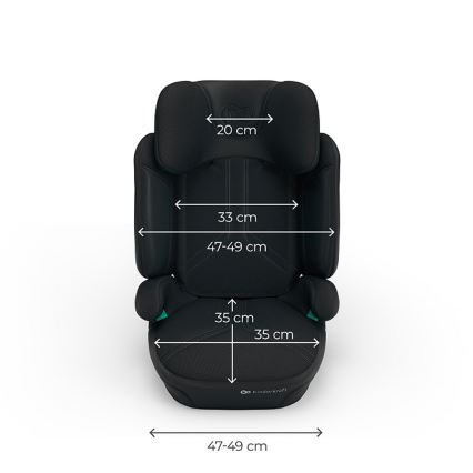 KINDERKRAFT - Składany fotelik samochodowy XPAND 2 PRO 100-150 cm czarny