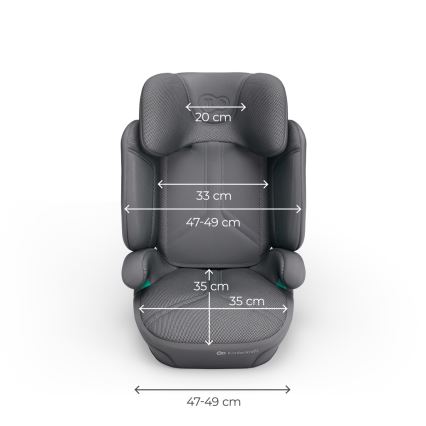 KINDERKRAFT - Składany fotelik samochodowy XPAND 2 PRO 100-150 cm szary