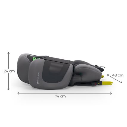 KINDERKRAFT - Składany fotelik samochodowy XPAND 2 PRO 100-150 cm szary