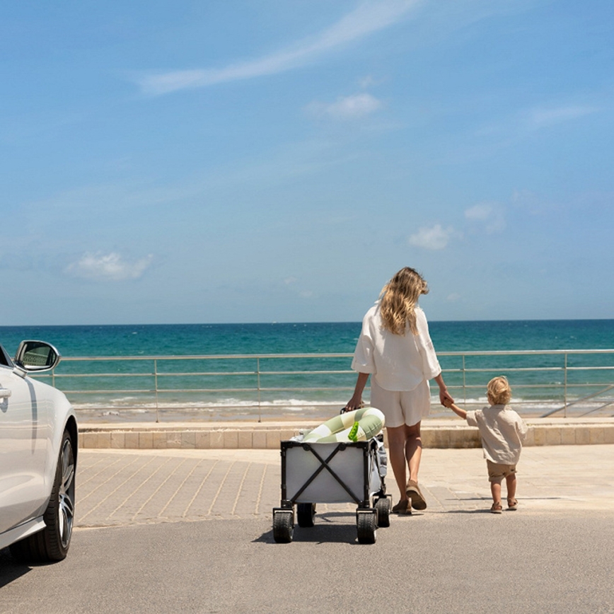KINDERKRAFT - Składany wózek transportowy WAGON ROLLSTER szary