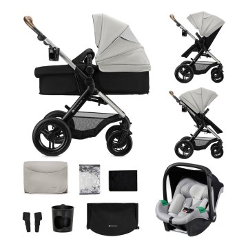 KINDERKRAFT - Wielofunkcyjny wózek 3w1 MOOV 2 XL Air Grey