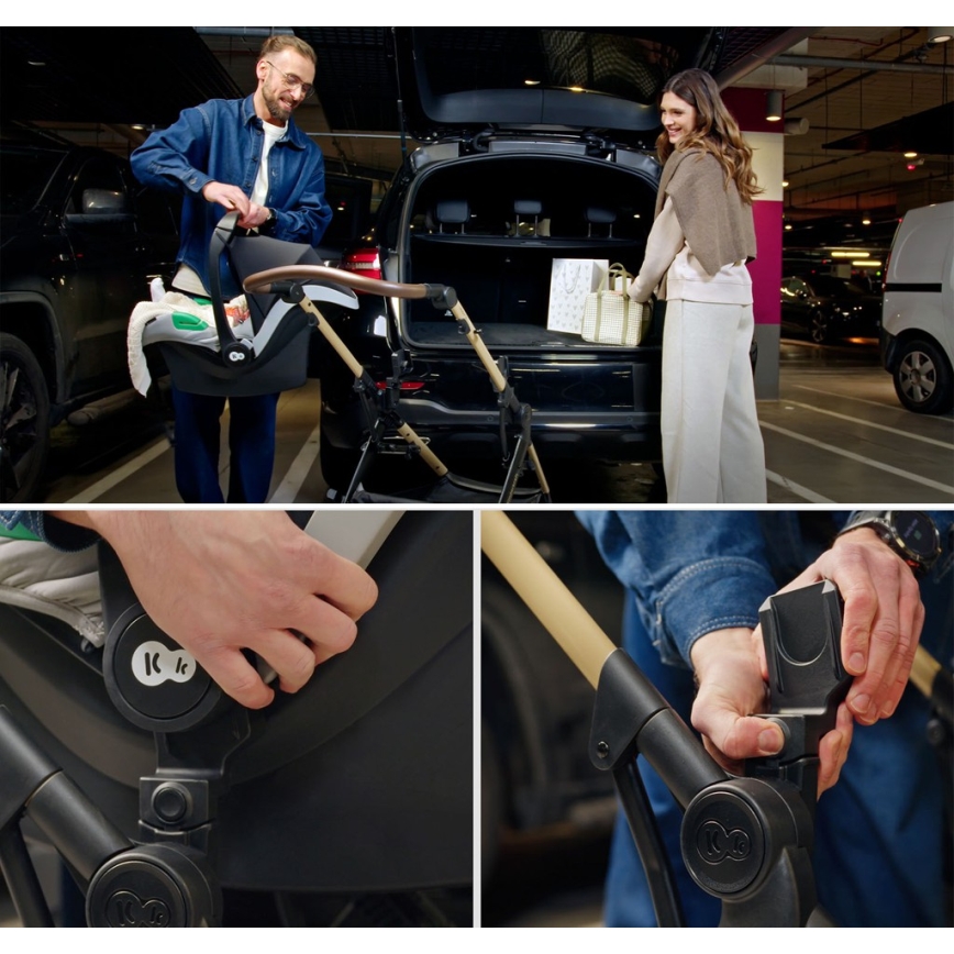 KINDERKRAFT - Wózek 3w1 MOOV 2 XL Air Black