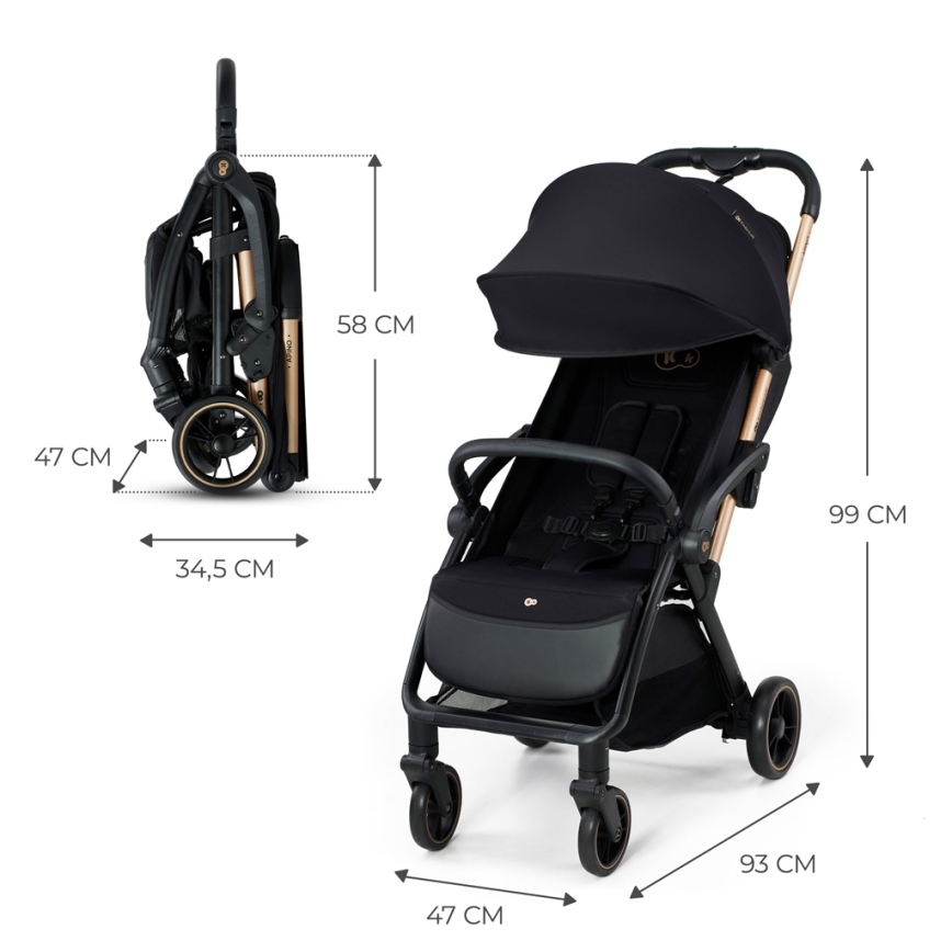 KINDERKRAFT - Wózek APINO czarny
