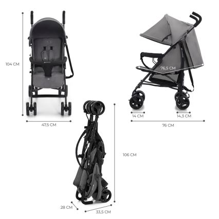 KINDERKRAFT - Wózek golfowy TIK Stone grey