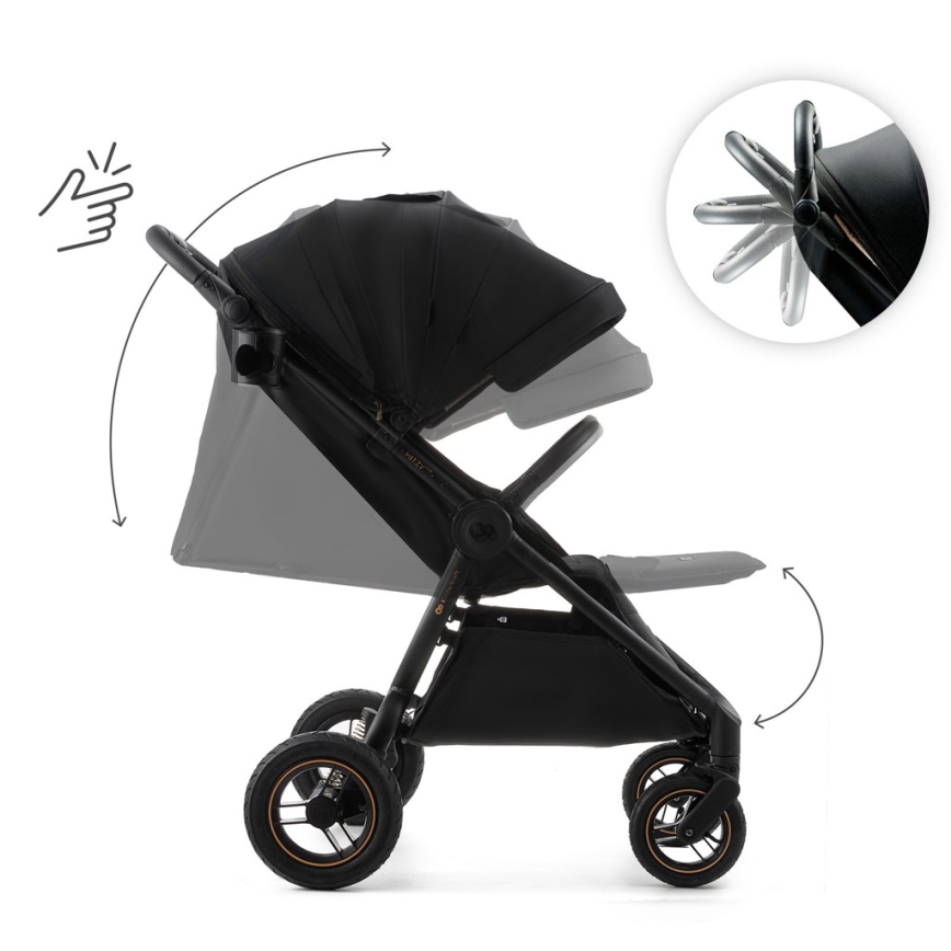 KINDERKRAFT - Wózek spacerowy MITZY Air czarny