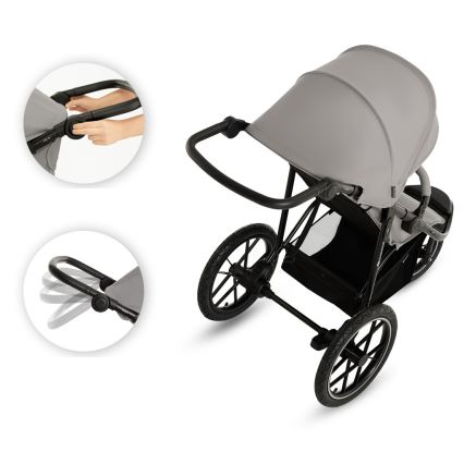 KINDERKRAFT - Wózek sportowy HELSI2 szary