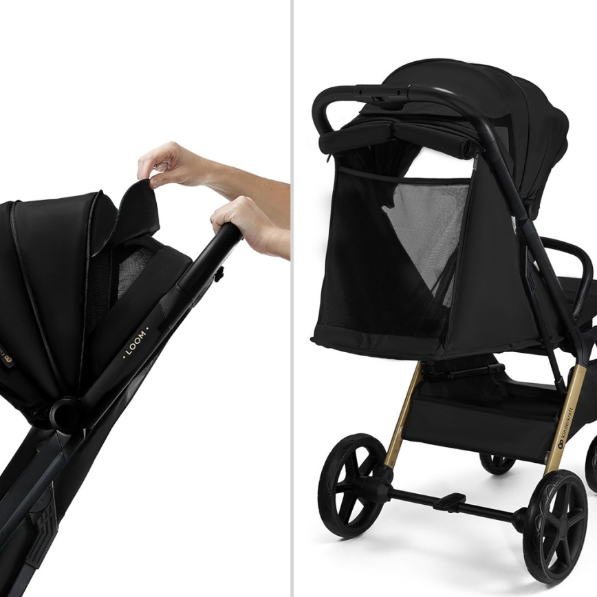 KINDERKRAFT - Wózek sportowy LOOM czarny