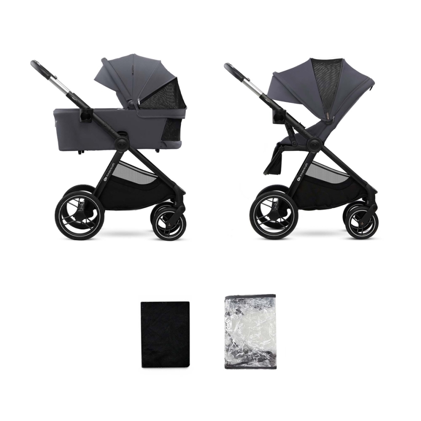 KINDERKRAFT - Wózek wielofunkcyjny 2w1 NEA 2 Ciemnoszary