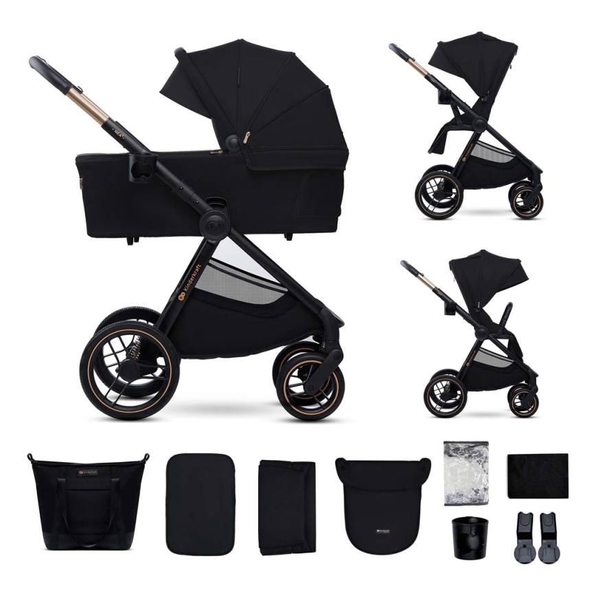 KINDERKRAFT - Wózek wielofunkcyjny 2w1 NEA 2 Midnight black