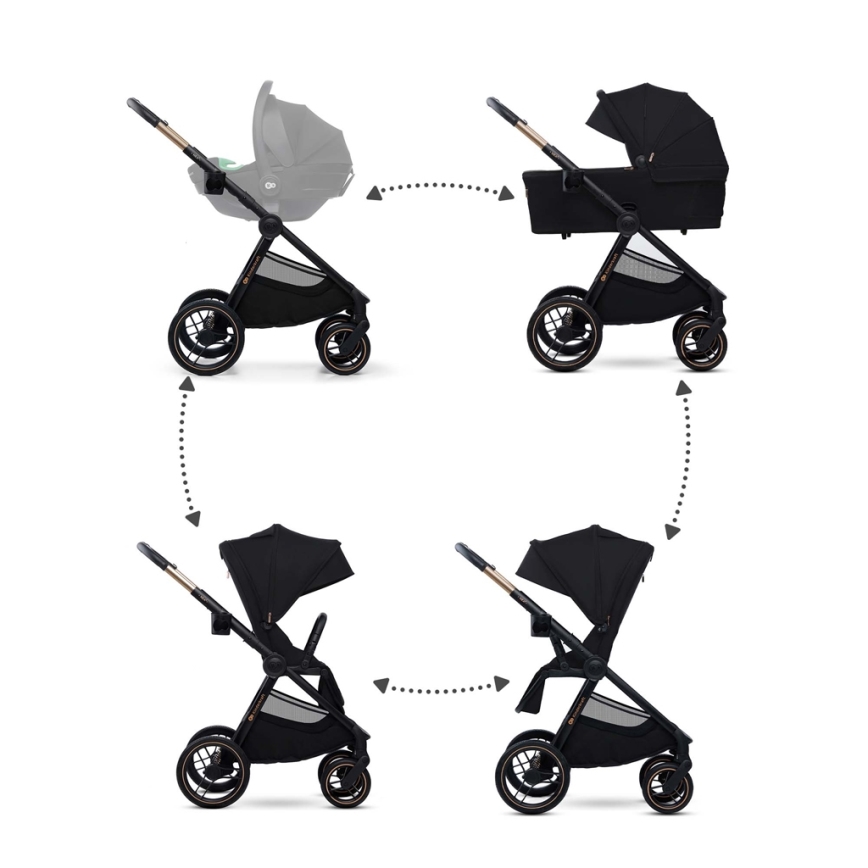 KINDERKRAFT - Wózek wielofunkcyjny 2w1 NEA 2 Midnight black
