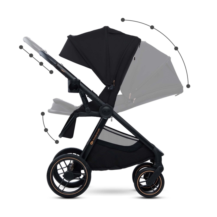 KINDERKRAFT - Wózek wielofunkcyjny 2w1 NEA 2 Midnight black