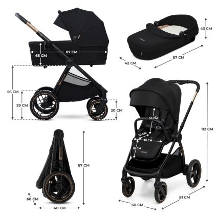 KINDERKRAFT - Wózek wielofunkcyjny 2w1 NEA 2 Midnight black