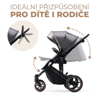 KINDERKRAFT - Wózek wielofunkcyjny 2w1 PRIME 2 szary