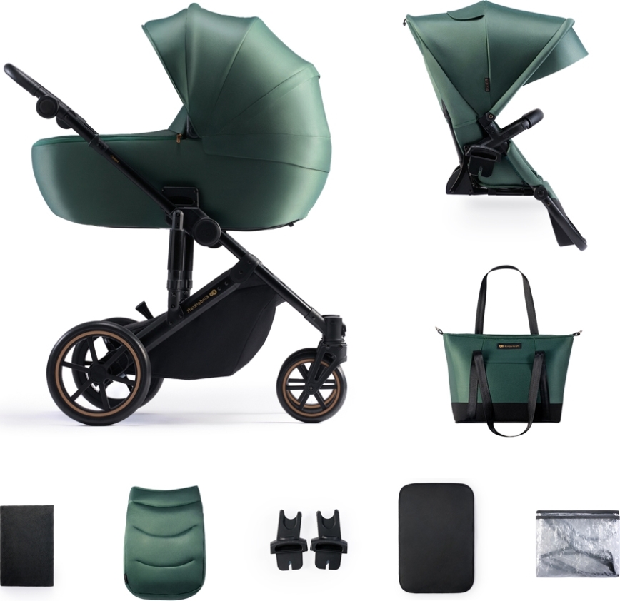 KINDERKRAFT - Wózek wielofunkcyjny 2w1 PRIME 2 zielony