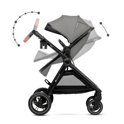 KINDERKRAFT - Wózek wielofunkcyjny 3w1 ESME Moonlight grey + fotelik samochodowy MINK PRO